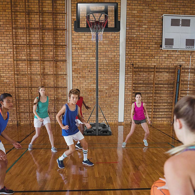 8.5-10 FT Portable Basketball Goal System Outdoor Basketball Hoop Stand with 39" Shatterproof Backboard