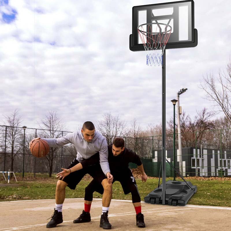 8.5-10 FT Portable Basketball Goal System Outdoor Basketball Hoop Stand with 39" Shatterproof Backboard