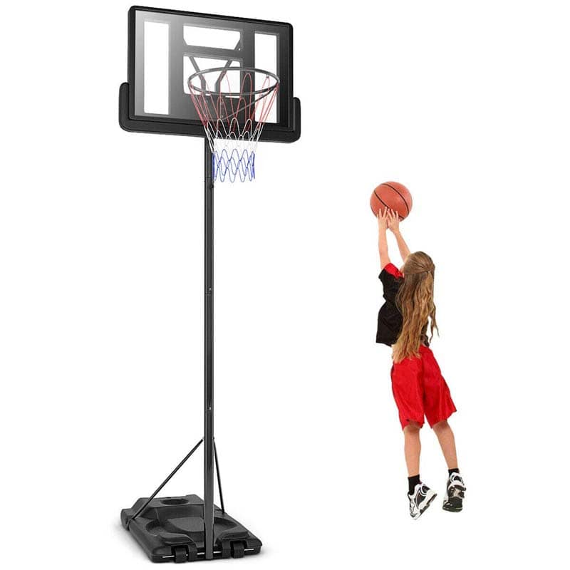 8.5-10 FT Portable Basketball Goal System Outdoor Basketball Hoop Stand with 39" Shatterproof Backboard