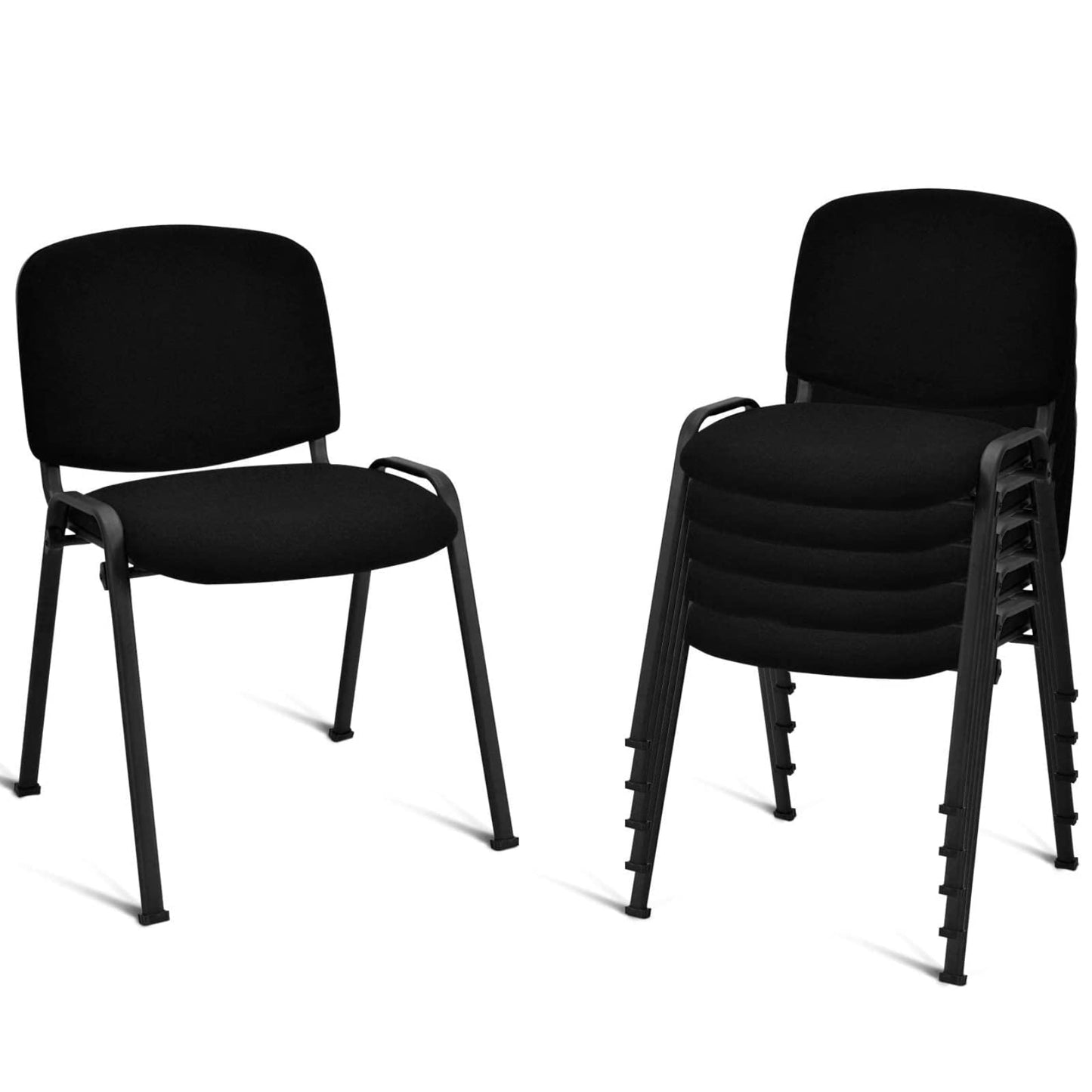 Stackable Conference Chairs with Upholstered Back & Seat, Modern Office Chairs Guest Reception Chairs for Waiting Room