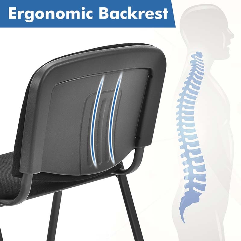 Stackable Conference Chairs with Upholstered Back & Seat, Modern Office Chairs Guest Reception Chairs for Waiting Room