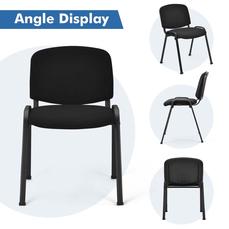 Stackable Conference Chairs with Upholstered Back & Seat, Modern Office Chairs Guest Reception Chairs for Waiting Room