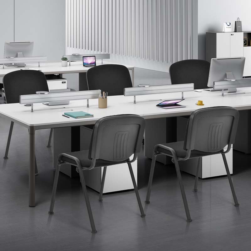 Stackable Conference Chairs with Upholstered Back & Seat, Modern Office Chairs Guest Reception Chairs for Waiting Room
