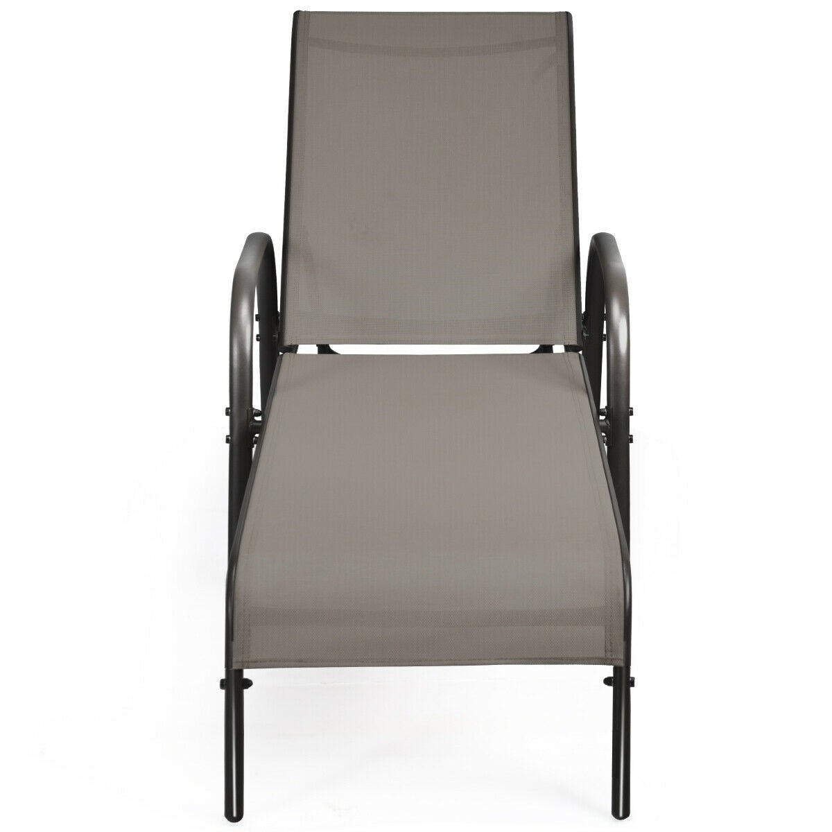 5-Position Fabric Folding Outdoor Chaise Lounge Chair, Lightweight Pool Chair Patio Lawn Recliner Sun Lounger