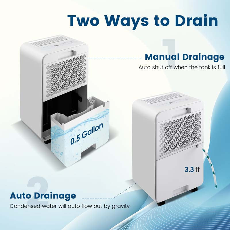 32 Pints 2500 Sq. Ft Portable Quiet Air Dehumidifier for Basement with Sleep Mode, 24H Timer, Auto Shut Off, Auto Defrost