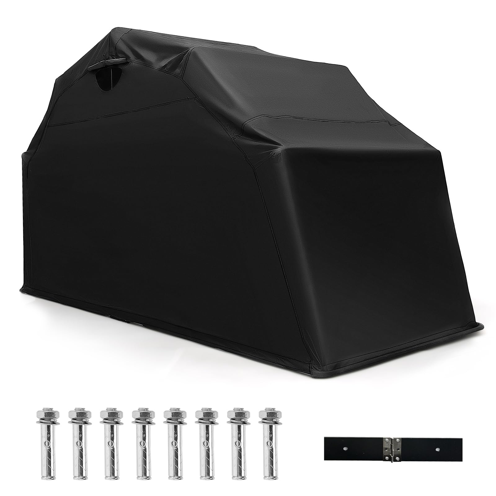 136" x 54" x 75" Waterproof Motorbike Shed Storage Tent Heavy Duty Outdoor Motorcycle Shelter with Ventilation Window