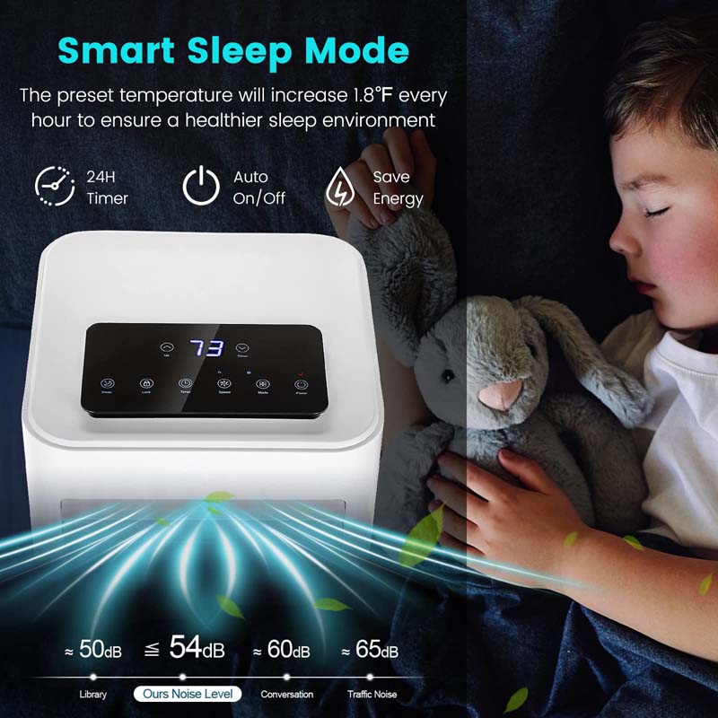 10000 BTU 3-in-1 Portable Air Conditioner with Fan & Dehumidifier, Sleep Mode, Room AC Unit  Cools up to 350 Sq.Ft