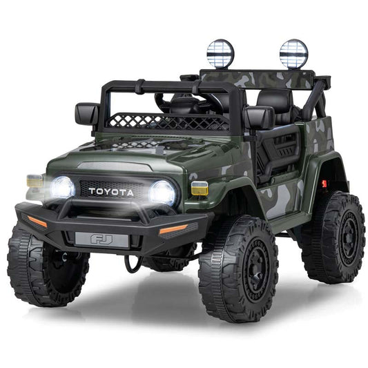 Licensed Toyota FJ Cruiser Kids Ride on Truck, 12V 7Ah Battery Powered Electric Toy Car w/Remote Control, Shock Suspension