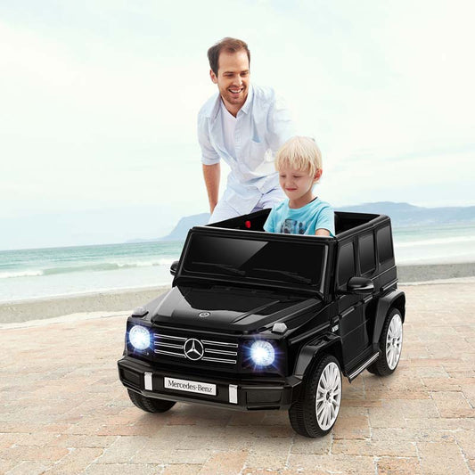 Licensed Mercedes Benz G500 Kids Ride On Car Truck with Rocking Mode, 12V Battery Powered 4WD G Wagon Electric Toy Vehicle