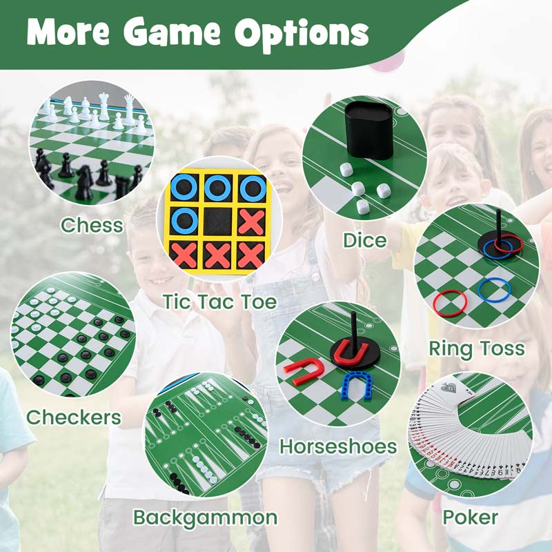 14-in-1 Multi Game Table, Combo Game Table w/Foosball, Air Hockey, Pool, Table Tennis, Basketball, Chess, Checkers, Bowling, Shuffleboard