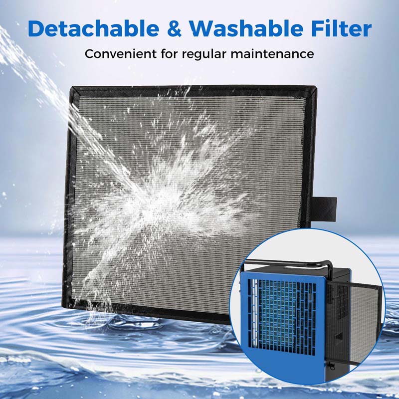 215 Pints 8000 Sq.Ft Commercial Industrial Dehumidifier for Basement Warehouse w/Drain Hose, Handle & Universal Wheels