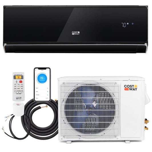 24,000 BTU Wifi Enabled Mini Split Air Conditioner Heater with Alexa, 21 SEER2 208-230V Wall-Mounted Ductless Inverter AC Unit