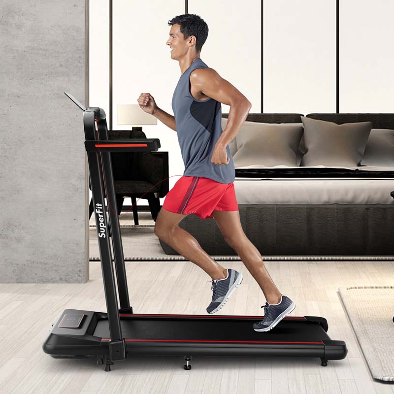 4 in 1 Under Desk Treadmill with Incline & Smart App Control, 3.0HP Foldable Walking Pad Treadmill for Running Jogging