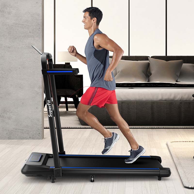 4 in 1 Under Desk Treadmill with Incline & Smart App Control, 3.0HP Foldable Walking Pad Treadmill for Running Jogging