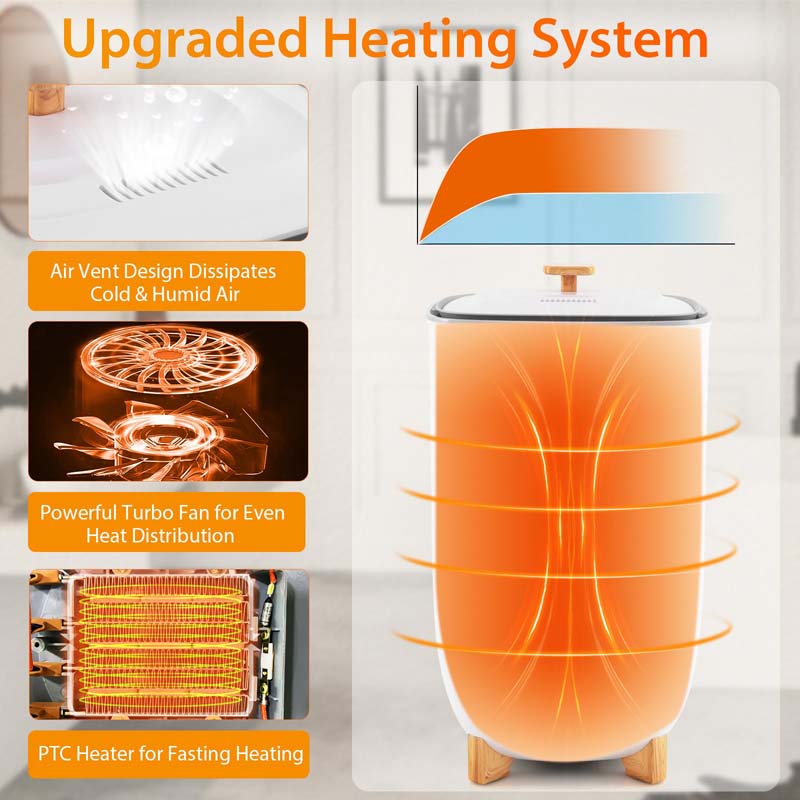 35L Large Towel Warmer Bucket Bathroom Spa Damp Towel Heater & Dryer Combo for Oversized Towels Bathrobes Blankets