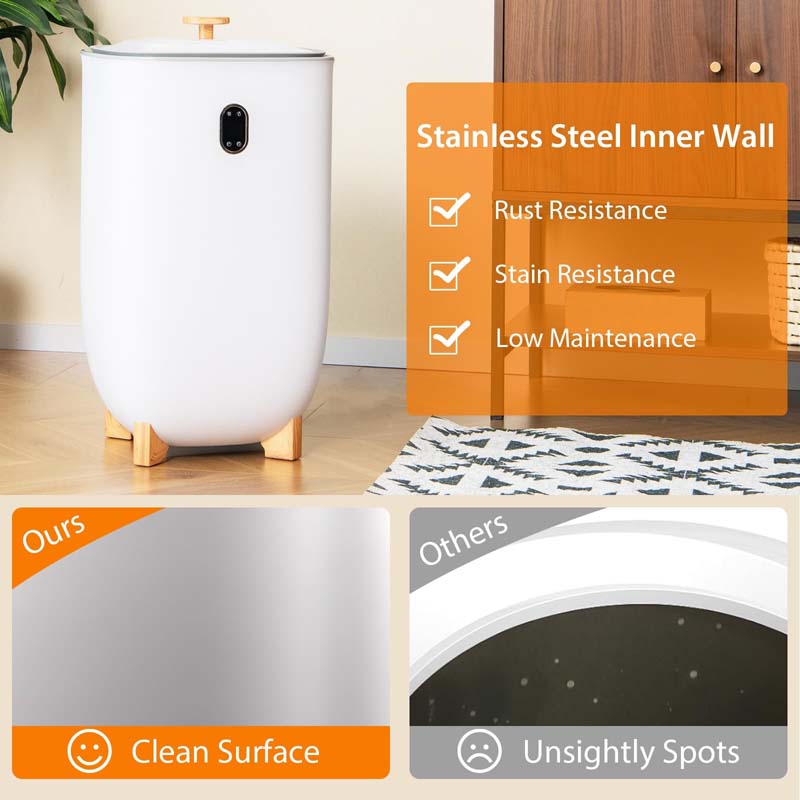 35L Large Towel Warmer Bucket Bathroom Spa Damp Towel Heater & Dryer Combo for Oversized Towels Bathrobes Blankets
