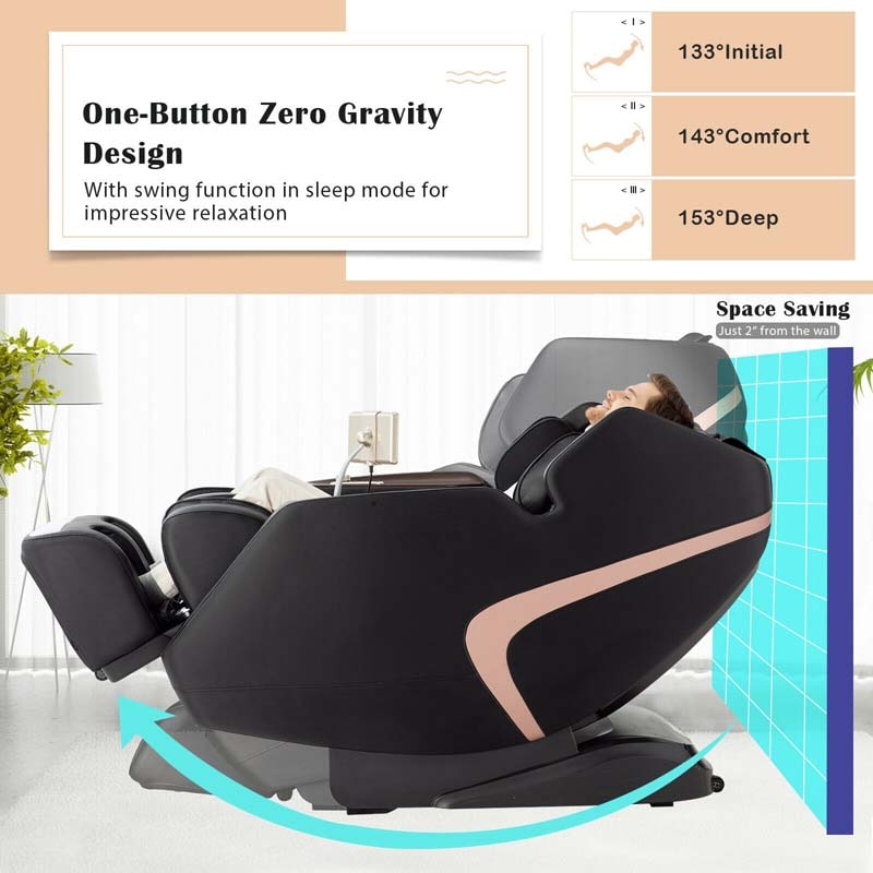 3D SL-Track Full Body Massage Chair Zero Gravity Massage Recliner with 7" LCD Touch Screen
