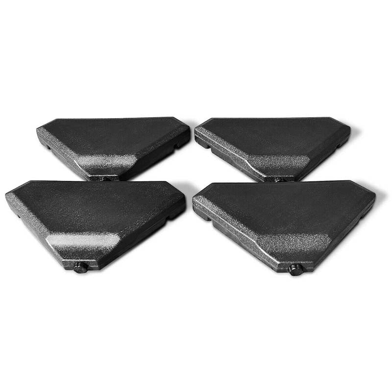 4Pcs 195lbs Patio Cantilever Offset Umbrella Base Weight Stand, Water Sand Filled Weight Outdoor Market Umbrella Base Plate w/Easy-Filling Spouts