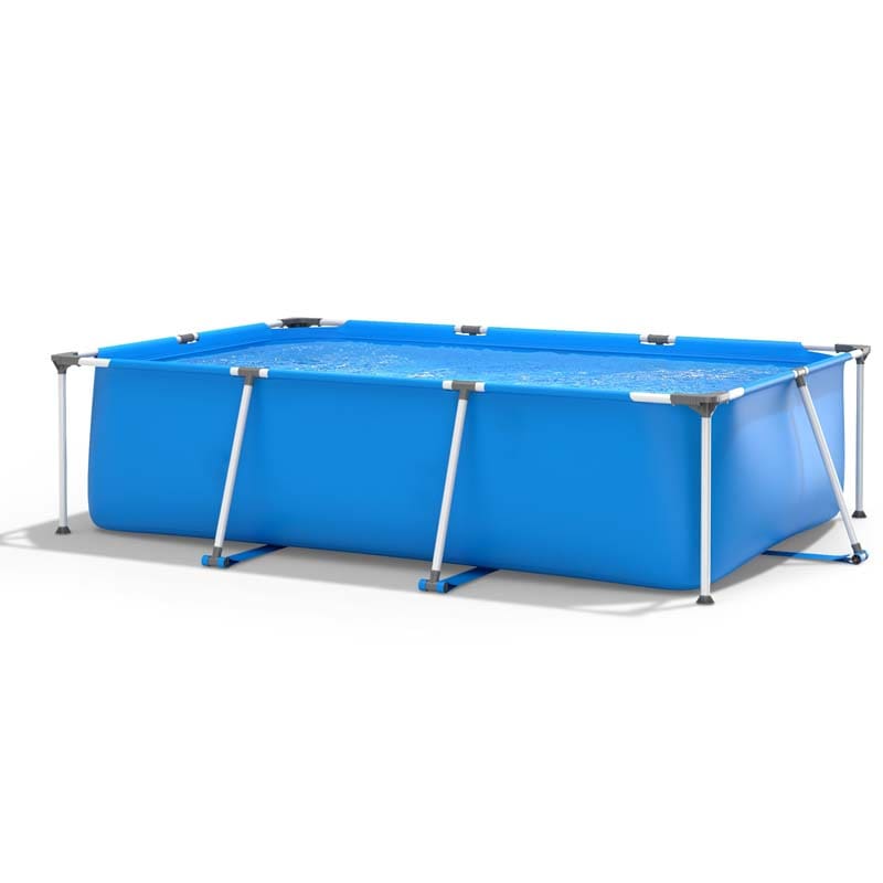 10 x 6.7 x 2.5 FT Rectangular Above Ground Pool with Pool Cover, CPSIA Certified Steel Frame Outdoor Swimming Pool