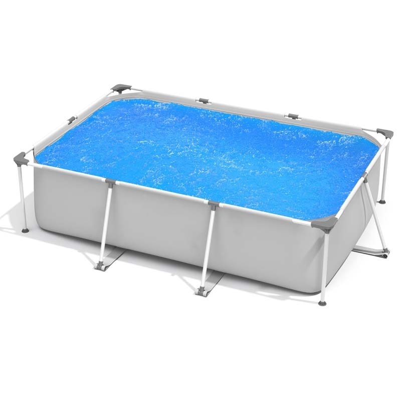 10 x 6.7 x 2.5 FT Rectangular Above Ground Pool with Pool Cover, CPSIA Certified Steel Frame Outdoor Swimming Pool