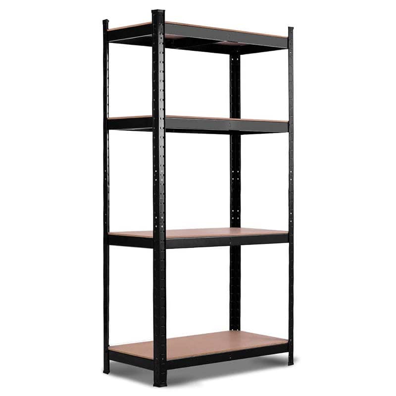 Black 32" x 16" x 63" 4-Tier Storage Shelving Unit, Heavy Duty Metal Garage Shelf, Adjustable Multi-Use Storage Racks