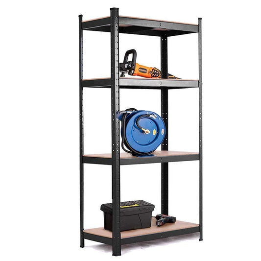 Black 32" x 16" x 63" 4-Tier Storage Shelving Unit, Heavy Duty Metal Garage Shelf, Adjustable Multi-Use Storage Racks