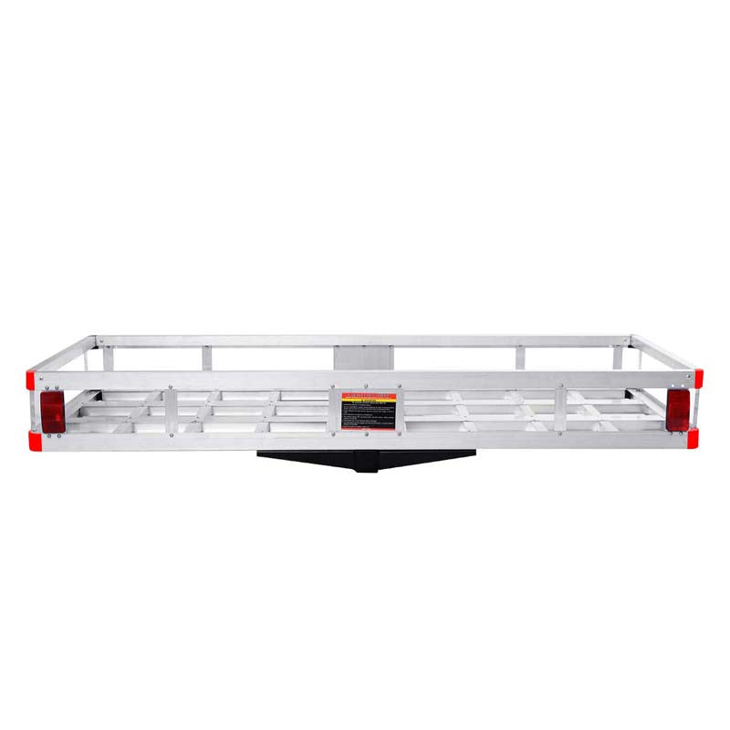 500LBS Capacity Hitch Cargo Carrier Fits 2" Receiver, 60" x 22" x 7" Mount Luggage Rack, Aluminum Trailer Vehicle Cargo Basket for SUV Truck Car