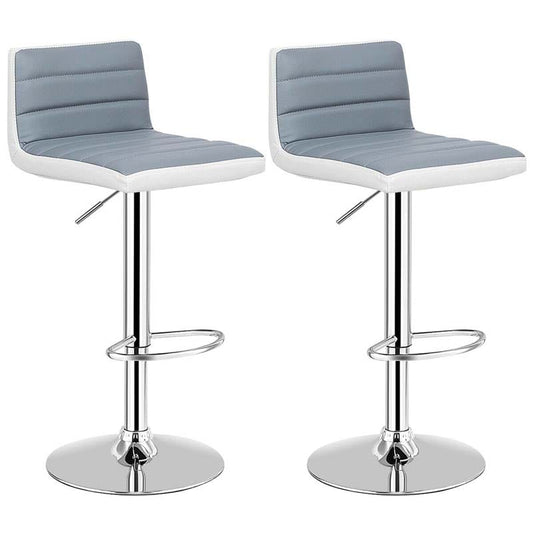 2-Pack Adjustable Swivel Bar Stools PU Leather Counter Height Dining Chairs for Kitchen Pub Bistro