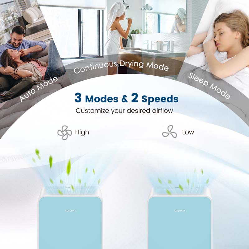 32 Pints 2500 Sq. Ft Portable Quiet Air Dehumidifier for Basement with Sleep Mode, 24H Timer, Auto Shut Off, Auto Defrost