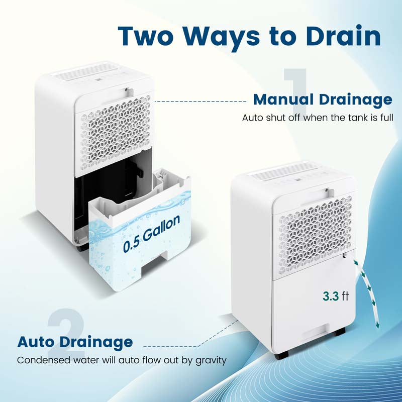 32 Pints 2500 Sq. Ft Portable Quiet Air Dehumidifier for Basement with Sleep Mode, 24H Timer, Auto Shut Off, Auto Defrost