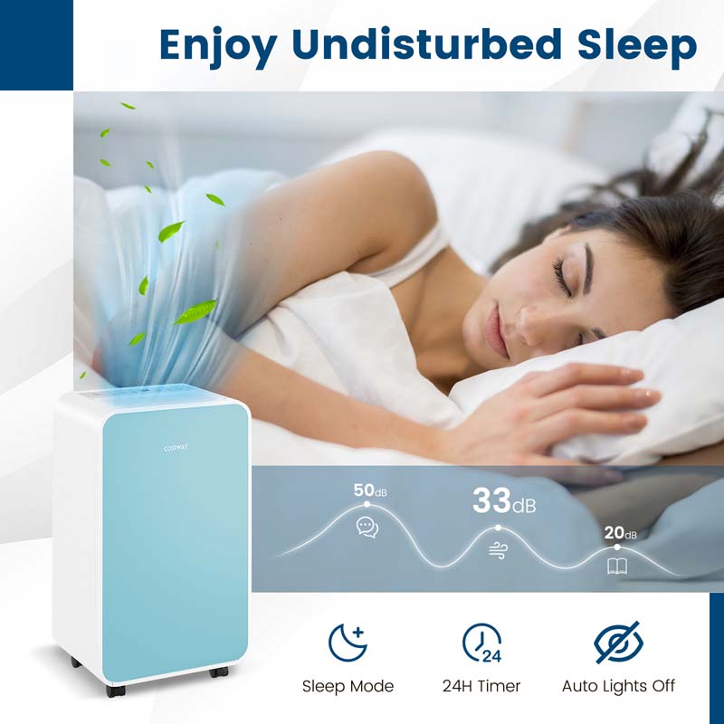 32 Pints 2500 Sq. Ft Portable Quiet Air Dehumidifier for Basement with Sleep Mode, 24H Timer, Auto Shut Off, Auto Defrost